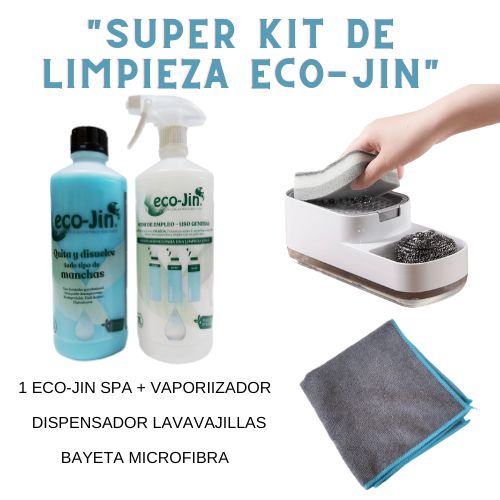 ECO JIN Azul Spa Original, Pack 1L concentrado limpieza perfecta