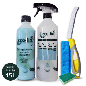 Eco-Jin Pack 1 | Difusor | Cepillo Para Juntas Amarillo | Bayeta Microfibra | Estropajo Con Esponja | Limpiador Multiusos