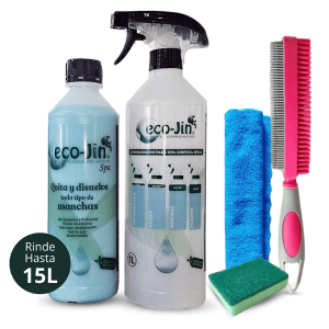 ECO-JIN Pack 2 | Difusor | Cepillo Para Textil Rosa | Bayeta Microfibra | Estropajo Con Esponja | Limpiador Multiusos