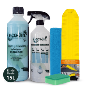 Eco-Jin Pack 3 | Difusor | Plumero | Bayeta Microfibra | Estropajo Con Esponja | Limpiador Multiusos